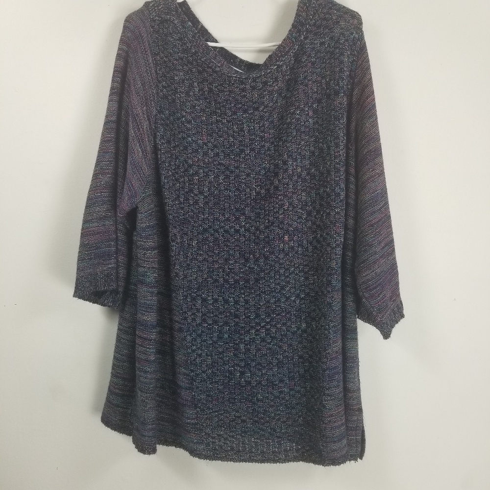 Kim Rogers longsleeve knit sweater 3X multicolor